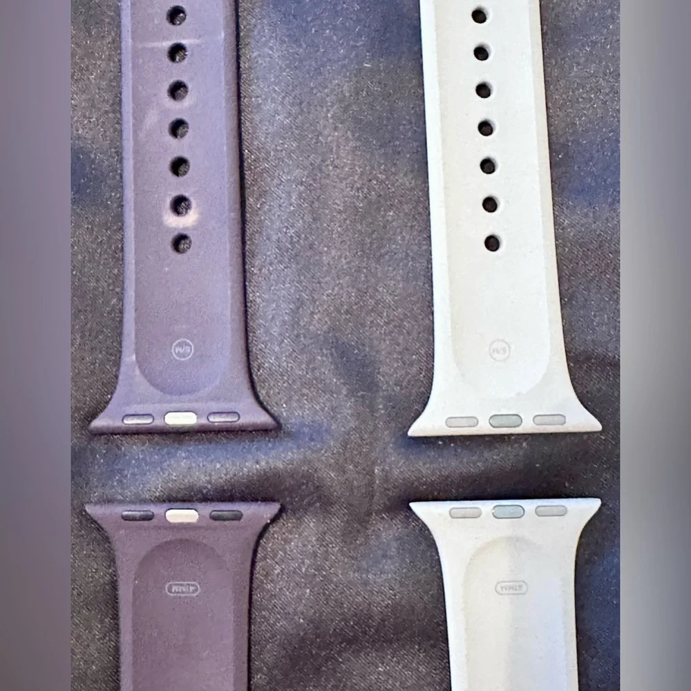 Silicone Smartwatch Bands in Cream/Checkerboard Gray/ Brown Universal Fit